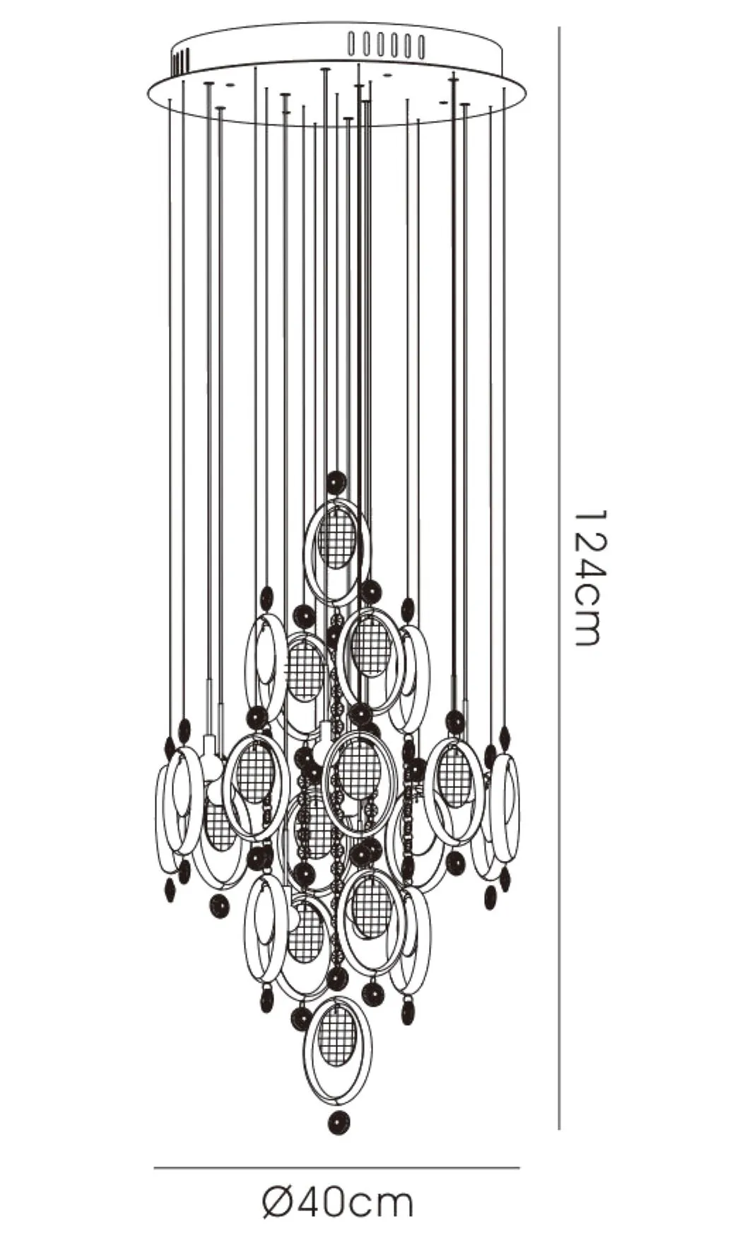 Solana Crystal Ceiling Lights Diyas Multiple Crystal Pendants